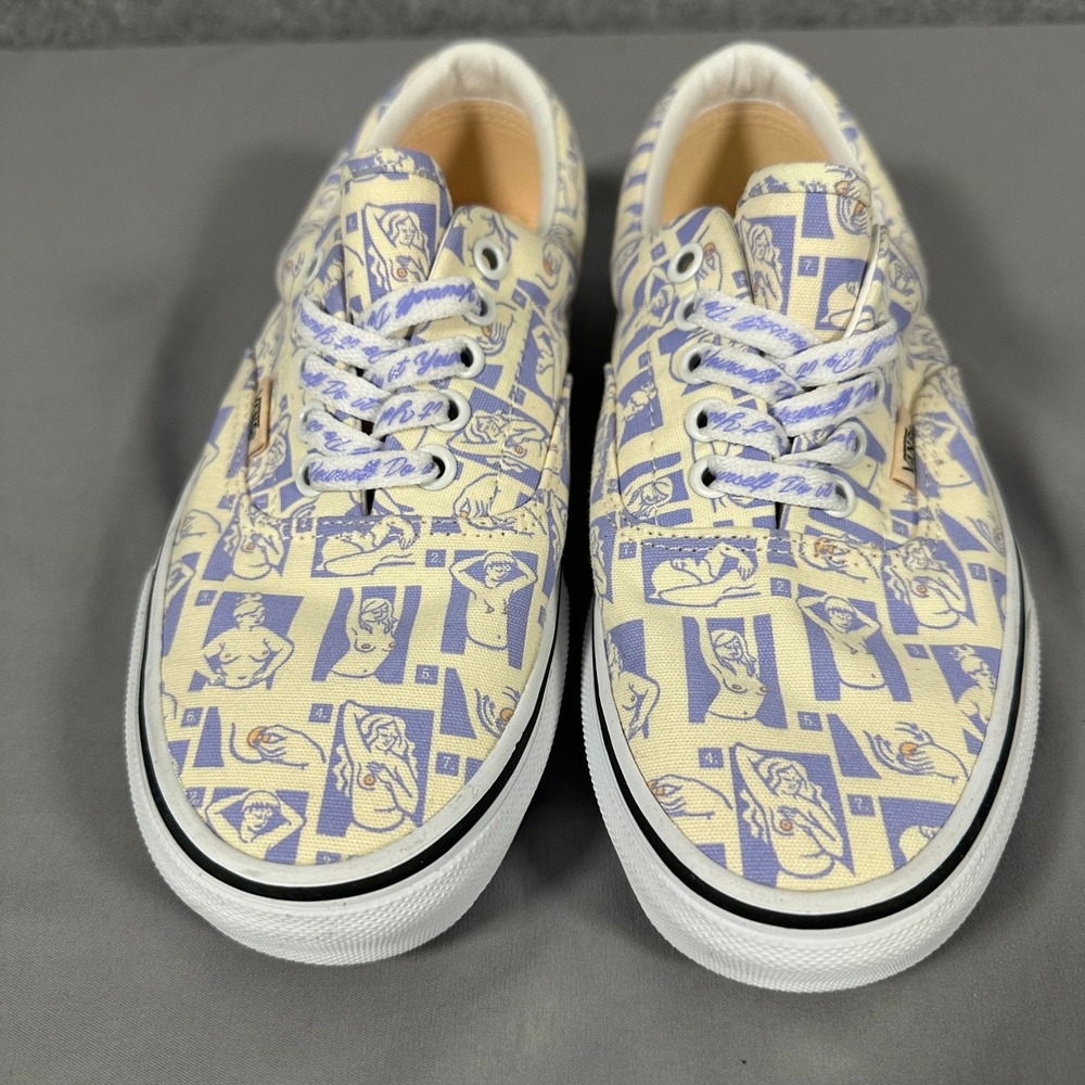 Vans Era Sample Sneakers Women 8.5 Men Size 7  Purple Cream Rare Nude Art